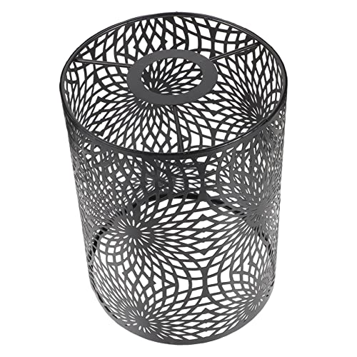 SOPOTUTU Runder Metall lampenschirm Hohl Gestalteter Stabiler Lampenschirm Ersatz für Tischlampen Schwarz Einfache Montage Langlebige Decken Pendelleuchten abdeckung von SOPOTUTU