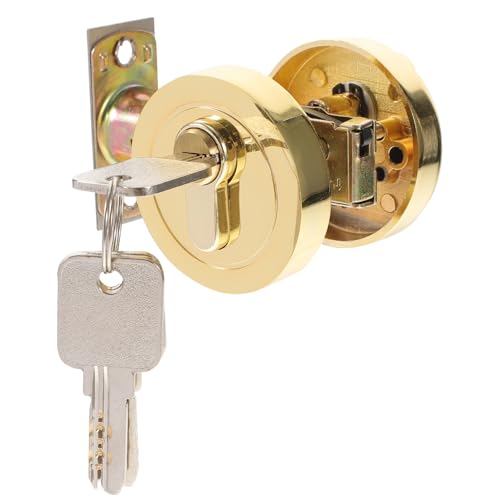 SOPOTUTU Rundschloss Türschloss Einzelschließer Deadbolt Zinklegierung Korrosionsbeständig Für Innen und Außentüren Schlafzimmer Bad Wohnzimmer Einfach Zu Montieren Langlebig SOPOTUTU Rundschloss Türschloss Einzelschließer Deadbolt Zinklegierung Korrosionsbeständig Für Innen und Außentüren Schlafzimmer Bad Wohnzimmer Einfach Zu Montieren Langlebig von SOPOTUTU