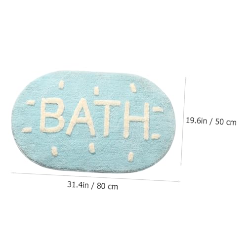 SOPOTUTU Rutschfester Badvorleger aus Saugfähigem Material Rutsch Fußmatte für Badezimmer Schlafzimmer und Wohnbereiche Blauer Badezimmerteppich ohne Ausschnitt Sicherer Bodenbelag SOPOTUTU Rutschfester Badvorleger aus Saugfähigem Material Rutsch Fußmatte für Badezimmer Schlafzimmer und Wohnbereiche Blauer Badezimmerteppich ohne Ausschnitt Sicherer Bodenbelag von SOPOTUTU
