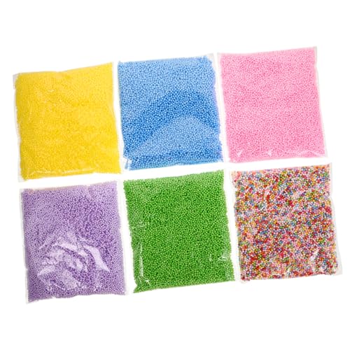 SOPOTUTU Schaumstoffperlen mit Lebhaften Farben für DIY Bastelprojekte Sicher für Vielseitig Einsetzbar Füllmaterial für Dekoration von SOPOTUTU