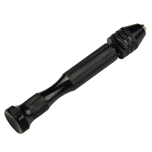 SOPOTUTU Schwarzer Präzisions Handbohrer mit Verstellbarem Backen Bohrfutter Mini Pin Vise für Holz Schmuck Kunststoff und Bastelarbeiten Vielseitig Einsetzbar Ergonomischer Griff von SOPOTUTU