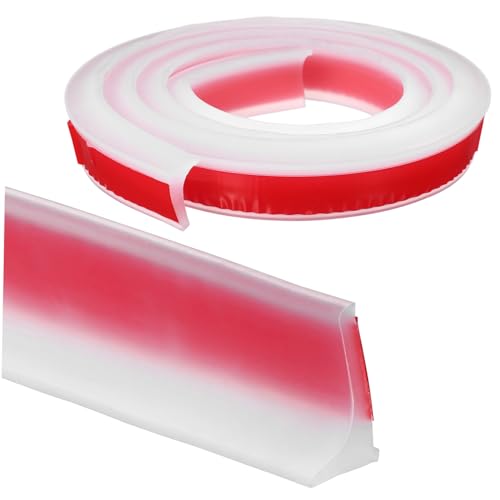 SOPOTUTU Selbstklebende Transparente Dichtungsleiste für Dusche Waschbecken Küchenarbeitsplatte Bad Wasserstopper Flexibel Zuschneidbar von SOPOTUTU