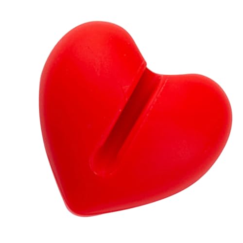 SOPOTUTU Silicone Thermometer Clip für Töpfe Herzförmiger Temperaturhalter Rot zum Kochen von Marmelade Öl Milch für Zubereitung von Süßigkeiten Vielseitig und Praktisch für Küche von SOPOTUTU