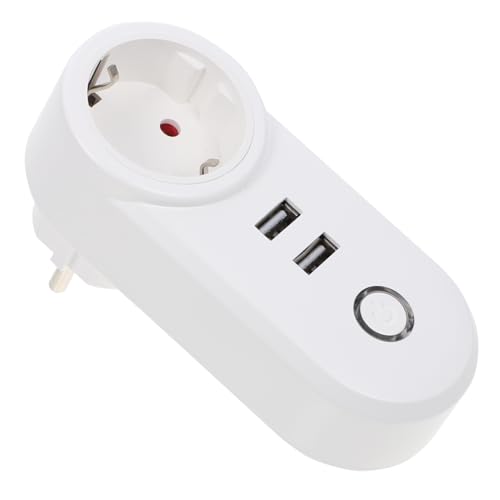 SOPOTUTU Smart Wifi Steckdose mit Dual USB Ports Stabile Leistung Mobile App Steuerung Sicherer Smart Plug für Zuhause Eu Stecker Praktische Fernbedienung für Vielseitige Nutzung von SOPOTUTU