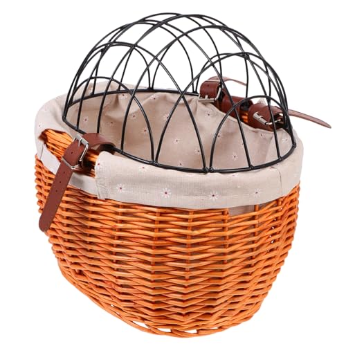 SOPOTUTU Stabiler Rattan Fahrradkorb Vorne mit Abnehmbarem Eisenkorb Atmungsaktiv für Katzen und Kleine Hunde Großer Einkaufskorb Honigfarbener Weidenkorb für Fahrradlenker Zufällige Farbe SOPOTUTU Stabiler Rattan Fahrradkorb Vorne mit Abnehmbarem Eisenkorb Atmungsaktiv für Katzen und Kleine Hunde Großer Einkaufskorb Honigfarbener Weidenkorb für Fahrradlenker Zufällige Farbe von SOPOTUTU
