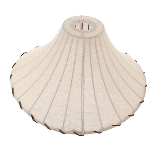 SOPOTUTU Stofflampenschirm Wellenrand Ersatz Lampenschirm aus Leinen für Steh Tischlampen Dekorativer Lampenschirm für Wohnzimmer Einfach zu Montieren Vielseitig für Wohn Arbeitszimmer von SOPOTUTU