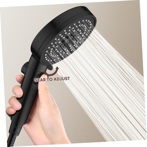 SOPOTUTU Stufig Verstellbarer Druck Duschkopf mit Weichem Sprühmodus Langlebiger Handbrause in Mattem Schwarz Inklusive Schlauch und Wandmontierbarem Halter Installieren für Komfortables SOPOTUTU Stufig Verstellbarer Druck Duschkopf mit Weichem Sprühmodus Langlebiger Handbrause in Mattem Schwarz Inklusive Schlauch und Wandmontierbarem Halter Installieren für Komfortables von SOPOTUTU