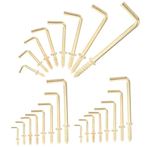 SOPOTUTU Teiliges Gold Selbstschneidende Schrauben für Bilderrahmen Kleine Haken mit Hoher Tragkraft für DIY projekte und Vielseitiges Aufhängen SOPOTUTU Teiliges Gold Selbstschneidende Schrauben für Bilderrahmen Kleine Haken mit Hoher Tragkraft für DIY projekte und Vielseitiges Aufhängen von SOPOTUTU