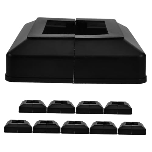 SOPOTUTU Teiliges Quadratische Pfostenabdeckkappen aus Kunststoff Geteilte Post sleeve abdeckungen Dekorative Split skirt basis für Geländer und Zaunpfosten Einfache Installation von SOPOTUTU