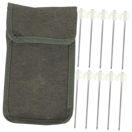 SOPOTUTU Teiliges Robuste Wiederverwendbare Zeltheringe Leuchtender Spitze Inklusive Oxford Stoffbeutel Leichte Zeltanker für Outdoor Camping Windfest und Einfach zu Ziehen für Zelte und von SOPOTUTU
