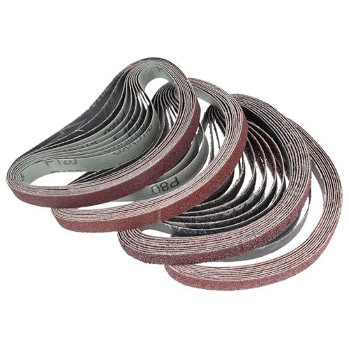 SOPOTUTU Teiliges Schleifband aus Hochwertigem Aluminiumoxid Körnung Langlebig Antistatisch zum Polieren und Schleifen Holz mit Robusten Verbindungsstellen für Bandschleifer SOPOTUTU Teiliges Schleifband aus Hochwertigem Aluminiumoxid Körnung Langlebig Antistatisch zum Polieren und Schleifen Holz mit Robusten Verbindungsstellen für Bandschleifer von SOPOTUTU