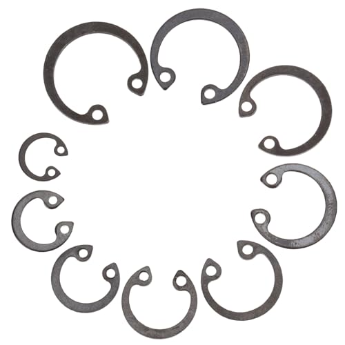 SOPOTUTU Teiliges Snap Ring Sortiment aus Stahl C Außen Sicherungsringe für Wellen Widerstandsfähige Sprengringe Vielseitig für Maschinenbau Reparatur und Wartung von SOPOTUTU