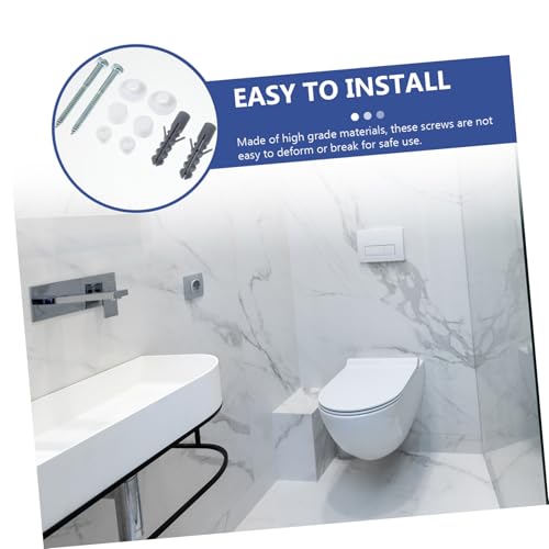 SOPOTUTU Toilettensitz befestigungsschrauben Professionelle Stabile Wc sitz Schrauben zur Festen Montage von Spülkasten und Fuß Langlebige Ersatzteile für Toilettensitz Fixierung von SOPOTUTU
