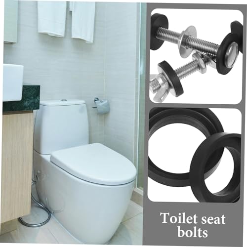 SOPOTUTU Toilettenspülkasten Schrauben Ersatzset mit Dichtung Rostfreie Hitzebeständige Wc Tank Befestigungsschrauben mit Gummiring Einfache Montage Langlebiges Zubehör für Toiletten von SOPOTUTU