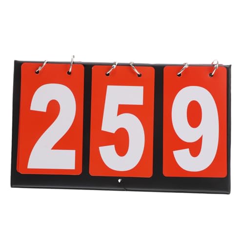 SOPOTUTU Tragbare Dreistellige Flip anzeigetafel aus Robustem Karton Multifunktionaler Sport punktezähler für Basketball Tischtennis und Fußball Kompakt und Leicht für Mobiles von SOPOTUTU