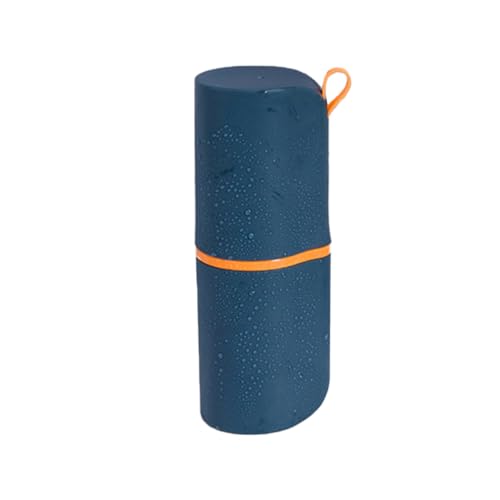 SOPOTUTU Tragbarer Reise zahnputzbecher und Zahnbürstenetui mit Gebogenem Ausguss Platzsparend Hygienisch Dunkelblau für Camping Wandern und Unterwegs SOPOTUTU Tragbarer Reise zahnputzbecher und Zahnbürstenetui mit Gebogenem Ausguss Platzsparend Hygienisch Dunkelblau für Camping Wandern und Unterwegs von SOPOTUTU