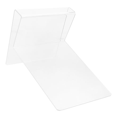 SOPOTUTU Transparenter Acryl Buchständer Förmiger Display Ständer für Bücher und Karten Stabiler Desktop Organizer für Bücherregal Modernes Freistehendes Regal für Büro und Bibliothek von SOPOTUTU