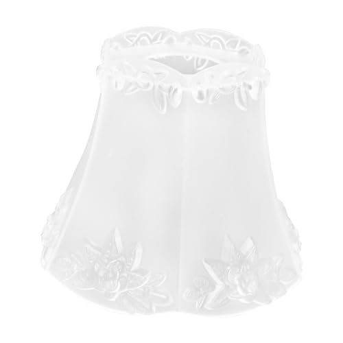SOPOTUTU Transparenter Lampenschirm Øcm Lotusform Schutz für Tischlampen Dekorativ und Staubdicht Vielseitig für Wohn Esszimmer Geeignet von SOPOTUTU