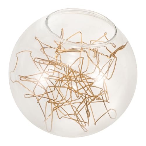 SOPOTUTU Transparenter Runder Glas lampenschirm mit Innenliegendem Goldfarbenem Drahtdesign Ersatz für Decken pendelleuchte Modernes Elegantes Lampenzubehör SOPOTUTU Transparenter Runder Glas lampenschirm mit Innenliegendem Goldfarbenem Drahtdesign Ersatz für Decken pendelleuchte Modernes Elegantes Lampenzubehör von SOPOTUTU