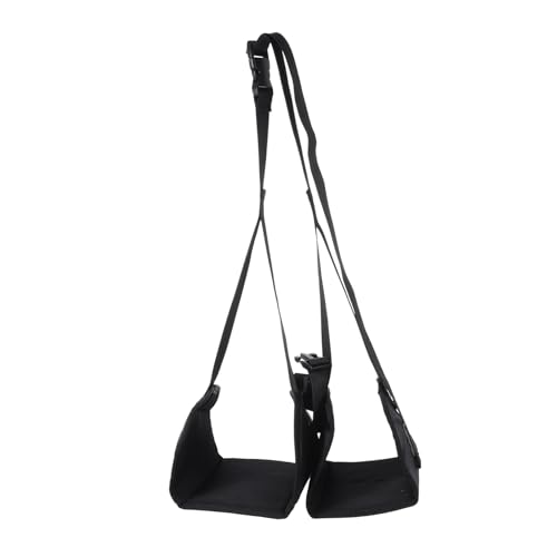 SOPOTUTU Verstellbare Flugzeug Fußhängematte aus Oxford Atmungsaktive Reisefußstütze zur Entlastung von Muskeln Blutzirkulation für Lange Reisen Schwarz von SOPOTUTU