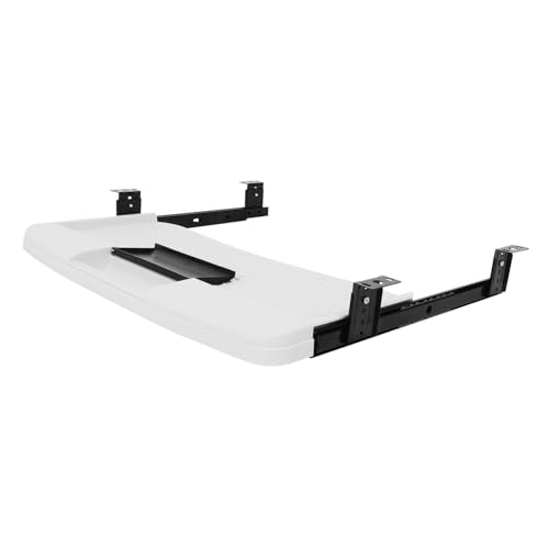 SOPOTUTU Verstellbare Tastaturablage mit Ausziehbarem Schubladensystem Robuste und Praktische Lösung für Schreibtische für Ordentliche Arbeitsplatzgestaltung von SOPOTUTU