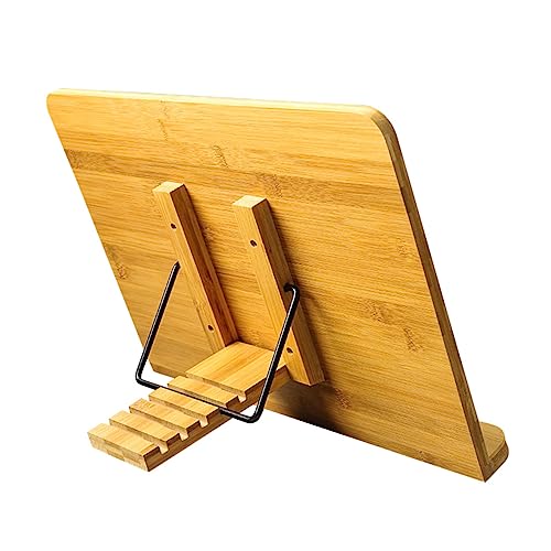 SOPOTUTU Verstellbarer Leseständer aus Robustem Holz Klappbar Multifunktionale Desktop Halterung Geeignet als Notenständer Buchhalter für Büro Zuhause und Bibliothek von SOPOTUTU