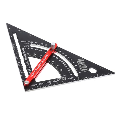 SOPOTUTU Verstellbarer Zimmermannswinkel Aluminiumlegierung Präziser Dreieck Lineal Messlineal Holzpositionierung Winkelmesser für Holzbearbeitung Holzbearbeitung von SOPOTUTU