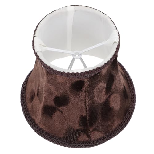 SOPOTUTU Vielseitiger Stoff Lampenschirm für Tischlampe und Deckenleuchte Europäisches Design Retro stil Einfache Montage Geeignet für Wohnzimmer und Schlafzimmer Dunkelbraun von SOPOTUTU