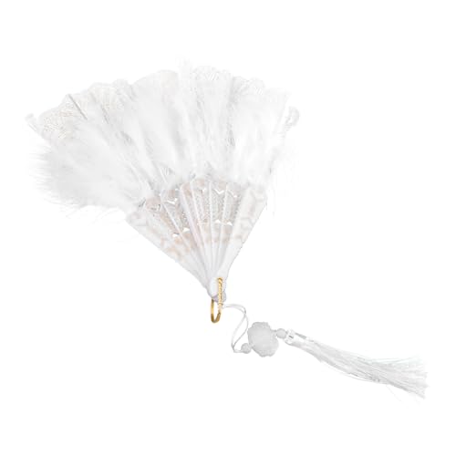 SOPOTUTU Vintage Federfächer Handfächer mit Gestickten Blumen und Handlich Eleganter Plume Fächer für Hochzeit Tanz Kostüm und Fotografie Langlebig aus Metall PP und Federn SOPOTUTU Vintage Federfächer Handfächer mit Gestickten Blumen und Handlich Eleganter Plume Fächer für Hochzeit Tanz Kostüm und Fotografie Langlebig aus Metall PP und Federn von SOPOTUTU