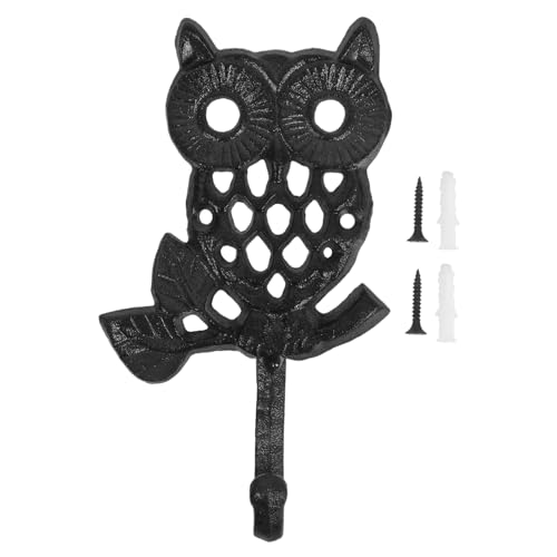SOPOTUTU Vintage Gusseisen Wandhaken Eulenform Dekorativ für Flur und Bad Schlüsselhalter Multifunktional zum Aufhängen von Hüten und Handtüchern mit Einfacher Montage SOPOTUTU Vintage Gusseisen Wandhaken Eulenform Dekorativ für Flur und Bad Schlüsselhalter Multifunktional zum Aufhängen von Hüten und Handtüchern mit Einfacher Montage von SOPOTUTU