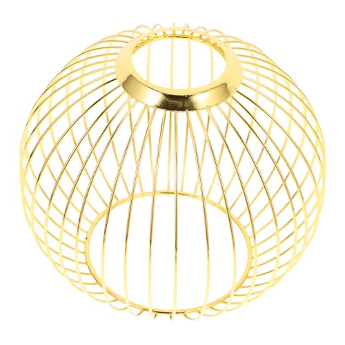 SOPOTUTU Vintage Lampenschirm Kugelform Gold Drahtgitter Retro Lampenschirm Abdeckung Fassung für Tischlampe Stehlampe Wohnzimmer Büro Deko von SOPOTUTU