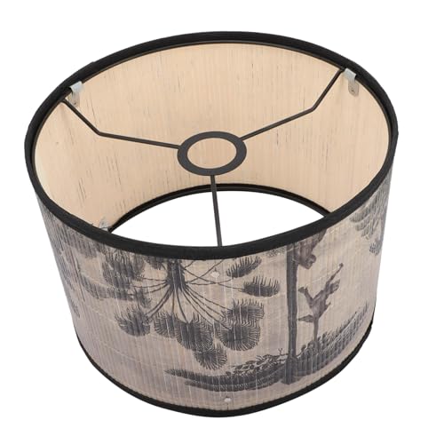 SOPOTUTU Vintage Lampenschirm aus Hochwertigem Naturmaterial Stabile Deckenleuchte Abdeckung Vielseitig für Pendelleuchten und Kronleuchter Rustikaler Retro Stil Warme Wohnraumdekoration von SOPOTUTU