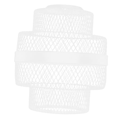 SOPOTUTU Vintage Metall Lampenschirm Hängelampe Höhe Weiß für Restaurant Garten Bar Innenbeleuchtung Dekorativer Lampenüberzug DIY Ersatzschirm von SOPOTUTU