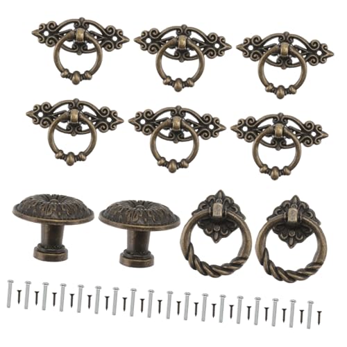 SOPOTUTU Vintage Möbelgriffe Antike Schrankgriffe aus Langlebigem Einfache Retro Tür Schubladengriffe für Schränke Kommoden Kleiderschränke und Möbelinstallation von SOPOTUTU