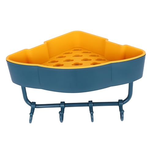 SOPOTUTU Wandmontierter Eckregal Organizer Multifunktionales Bohrfreies Dreieck Regal für Badezimmer und Küche Grün Hohe Tragfähigkeit Wasserableitendes Design für Lotionen und Seifen von SOPOTUTU
