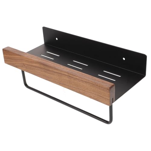 SOPOTUTU Wandmontiertes Badregal aus Robustem Aluminium mit Handtuchhalter Einzelablage Korrosionsbeständig Platzsparend für Dusche und Badezimmerorganizer von SOPOTUTU