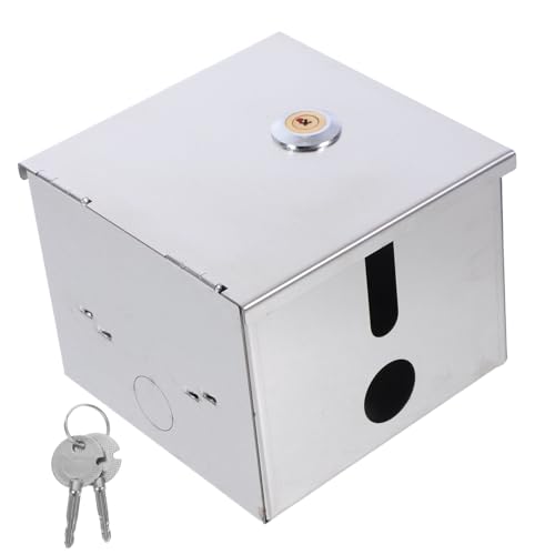SOPOTUTU Wasserdichte Edelstahl Steckdosenbox mit Sicherem Schloss Wetterfester Schutzkasten für Außensteckdosen Elektrischer Anschluss Diebstahlschutz für Öffentliche Plätze Park und SOPOTUTU Wasserdichte Edelstahl Steckdosenbox mit Sicherem Schloss Wetterfester Schutzkasten für Außensteckdosen Elektrischer Anschluss Diebstahlschutz für Öffentliche Plätze Park und von SOPOTUTU