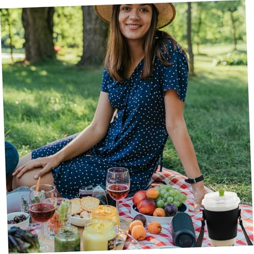 SOPOTUTU Wasserdichter Isolierter Milchtee Becher Schoner aus PU Material mit Langem Tragegurt Hitzebeständig Rutschfest Leichter Schutz für Kaffee und Teetassen für Unterwegs SOPOTUTU Wasserdichter Isolierter Milchtee Becher Schoner aus PU Material mit Langem Tragegurt Hitzebeständig Rutschfest Leichter Schutz für Kaffee und Teetassen für Unterwegs von SOPOTUTU