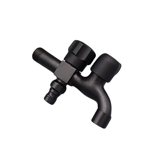 SOPOTUTU Wasserhahn Doppelsteuerung Eingang Ausgänge Winkel Absperrventil für Waschmaschine Spülbecken Warmwasserbereiter Einfache Installation Langlebig von SOPOTUTU