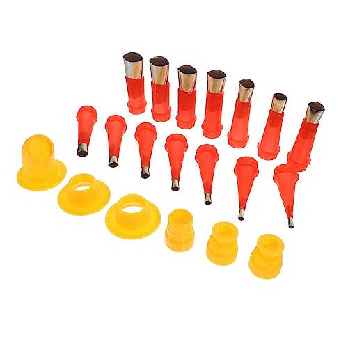 SOPOTUTU Wiederverwendbare Silikon Düse Werkzeug Kit mit Basis und Schutzdeckel für Fugenabdichtung Teiliges Set Weich Hart Schön Gebogen von SOPOTUTU
