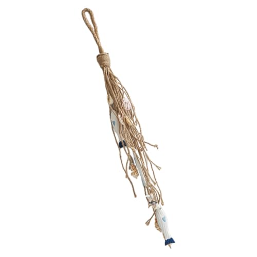 SOPOTUTU Zeichenfolge Fischverzierung aus Holz Küsten Strand-Wanddekoration hängend Form modern Zimmer wandschmuck aus Holz Wohnkultur Wand Stranddekor Hanfseil von SOPOTUTU