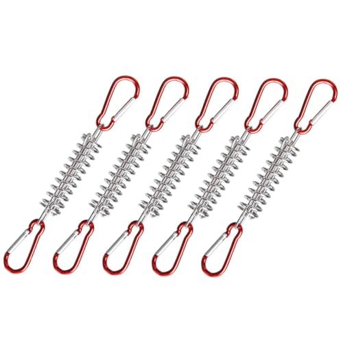 SOPOTUTU Zelt Windfeste Federkraft Spanner mit Elastischen Abspannseilen und Robusten Haken Wetterfester Stabiler Zeltschnallen Spanner für Camping und Outdoor bei Starkem Wind von SOPOTUTU