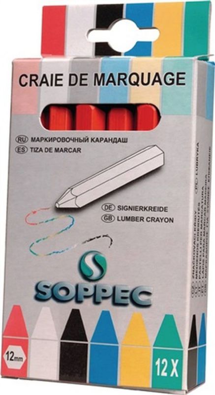SOPPEC Markierkreide (rot / unpapiert) - 421104 von SOPPEC