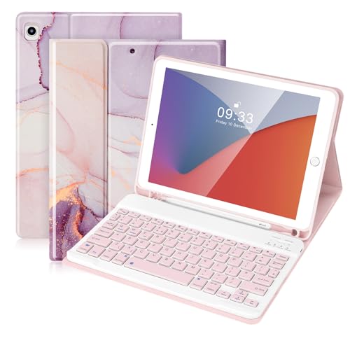 SOPPY Bluetooth-Tastaturhülle für iPad 7. / 8. / 9. Generation 10,2 Zoll, iPad Air 3 & Pro 10,5 Zoll, abnehmbare kabellose Tastatur mit Bleistiftschlitz, schlanke Schutzhülle, automatischer Schlaf SOPPY Bluetooth-Tastaturhülle für iPad 7. / 8. / 9. Generation 10,2 Zoll, iPad Air 3 & Pro 10,5 Zoll, abnehmbare kabellose Tastatur mit Bleistiftschlitz, schlanke Schutzhülle, automatischer Schlaf von SOPPY