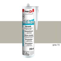 Silikon Keramik Fugen Fliesen 310ml Abdichtung Farbe grau 1 Stück - Sopro von SOPRO