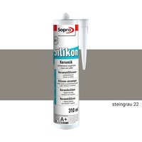 Sopro - Silikon Keramik Fugen Fliesen 310ml Abdichtung Farbe steingrau 1 Stück von SOPRO