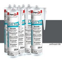 Silikon Keramik Fugen Fliesen 310ml Abdichtung Farbe anthrazit 12 Stück - Sopro von SOPRO
