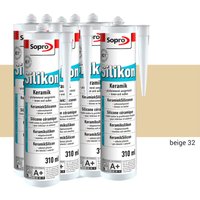 Silikon Keramik Fugen Fliesen 310ml Abdichtung Farbe beige 12 Stück - Sopro von SOPRO