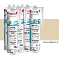 Silikon Keramik Fugen Fliesen 310ml Abdichtung Farbe bahamabeige 12 Stück - Sopro von SOPRO