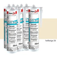 Silikon Keramik Fugen Fliesen 310ml Abdichtung Farbe hellbeige 12 Stück - Sopro von SOPRO